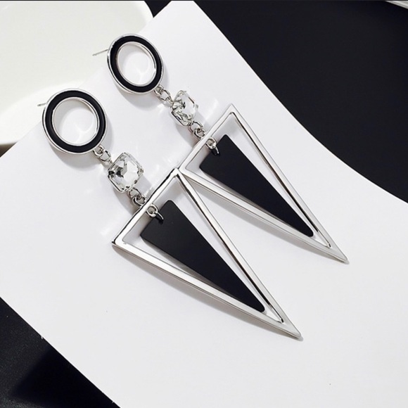 Triangle Earrings - Picture 6 of 7